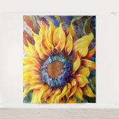 ひまわりパワーウォーター絵画カラー タペストリー (正面)