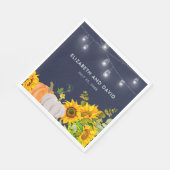 ひまわりパンプキンストリングラ素朴イト結婚ズ スタンダードランチョンナプキン (角)