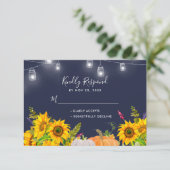 ひまわりパンプキンストリングラ素朴イト結婚ズ 出欠カード (スタンド正面)