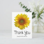 ひまわりパーソナライズされたあいさつ葉書 ポストカード (スタンド正面)