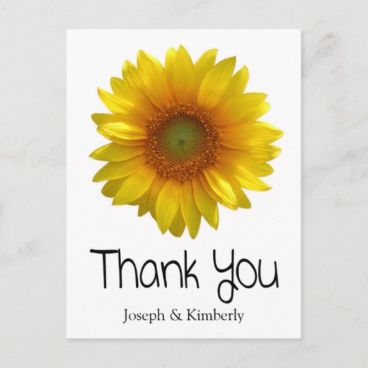 ひまわりパーソナライズされたあいさつ葉書 ポストカード (正面)