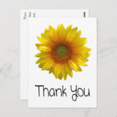 ひまわりパーソナライズされたあいさつ葉書 ポストカード (正面/裏面)