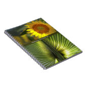 ひまわりパーソナライズされたと手のひらメモ帳 ノートブック (右側)