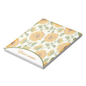 ひまわりパーソナライズされたと文字 ノートパッド (回転)