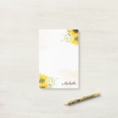 ひまわりパーソナライズされたのポストイットノート ポストイット (デスク上)