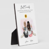 ひまわりパーソナライズされたの友情: Bright Keepsake フォトプラーク (側面)