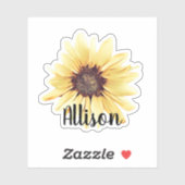 ひまわりパーソナライズされたの名前シール シール (シート)