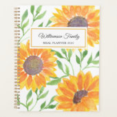 ひまわりパーソナライズされたの家族の食事 プランナー手帳 (正面)