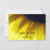 ひまわりパーソナライズされたの結婚婚約場所 招待状 (裏面)