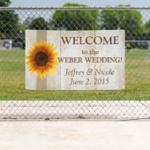 ひまわりパーソナライズされたカスタムウェディングバナー 横断幕 (インサイチュ)