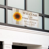 ひまわりパーソナライズされたカスタムウェディングバナー 横断幕 (ビルの外側)