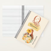 ひまわりパーソナライズされたガールスパイラルノート ノートブック (内側)
