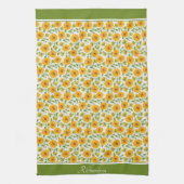 ひまわりパーソナライズされたキッチンタオル キッチンタオル (縦)