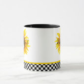 ひまわりパーソナライズされたコーヒーマグ マグカップ (中央)