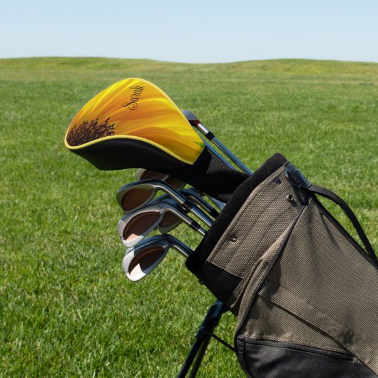 ひまわりパーソナライズされたゴルフヘッドカバー ゴルフヘッドカバー (インサイチュ)