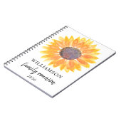 ひまわりパーソナライズされたファミリー懇親会 ノートブック (左側)