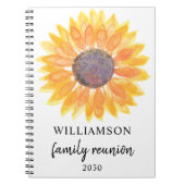 ひまわりパーソナライズされたファミリー懇親会 ノートブック (正面)
