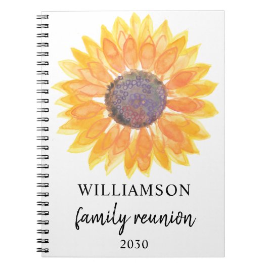 ひまわりパーソナライズされたファミリー懇親会 ノートブック (正面)