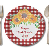 ひまわりパーソナライズされたファミリー懇親会 ペーパープレート