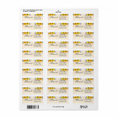 ひまわりパーソナライズされたフローラ差出人住所ラベル ラベル (フルシート)