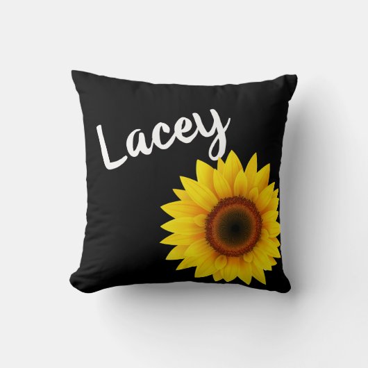 ひまわりパーソナライズされたホームデコール クッション (正面)