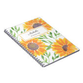 ひまわりパーソナライズされたマイノート ノートブック (右側)