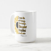 ひまわりパーソナライズされたマグなら何でもできる コーヒーマグカップ (正面左)