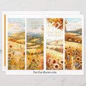 ひまわりパーソナライズされた名前をカスタムするブックマーク (正面/裏面)