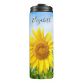 ひまわりパーソナライズされた名 タンブラー (正面)