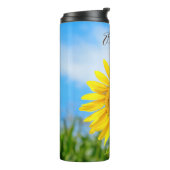 ひまわりパーソナライズされた名 タンブラー (回転左)