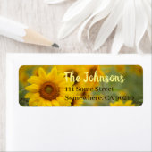 ひまわりパーソナライズされた差出人住所ラベル ラベル (インサイチュ)