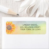 ひまわりパーソナライズされた差出人住所 ラベル (インサイチュ)