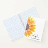 ひまわりパーソナライズされた感謝ジャーナル ノートブック (内部)