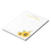 ひまわりパーソナライズされた文房具ノートカード ノートパッド (回転)