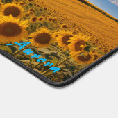 ひまわりパーソナライズされた畑と納屋デスクマット デスクマット (コーナー)