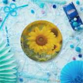 ひまわりパーソナライズされた紙パーティープレート ペーパープレート (パーティー)