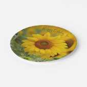ひまわりパーソナライズされた紙パーティープレート ペーパープレート (アングル)
