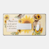 ひまわりパーソナライズされた美容デスクマット デスクマット (キーボード&マウス)