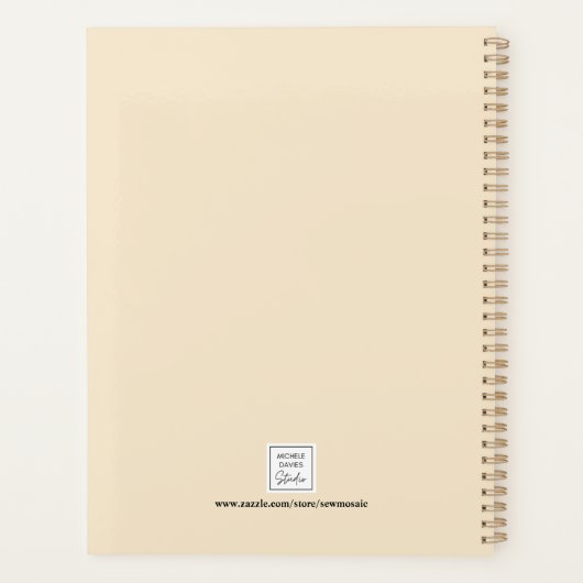 ひまわりパーソナライズされた花 プランナー手帳 (裏面)