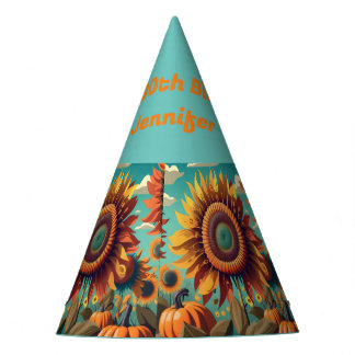 ひまわりパーソナライズされた誕生日帽子、誕生日帽子 パーティーハット