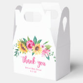 ひまわりパーソナライズされた赤ちゃんシャワーありがとう フェイバーボックス (オープン)