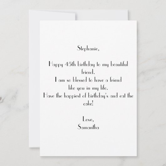 ひまわりパーソナライズされた車のためのハッピーバースデー カード (裏面)