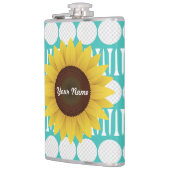 ひまわりパーソナライズされた飲みフラスコ フラスク (左)