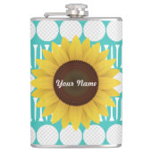 ひまわりパーソナライズされた飲みフラスコ フラスク (正面)