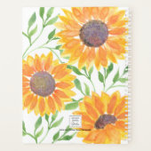 ひまわりパーソナライズされた2023 プランナー手帳 (裏面)