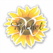 ひまわりパーソナライズされた シール (正面)