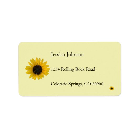 ひまわりパーソナライズされた ラベル (正面)