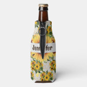 ひまわりパーソナライズ名トールセルツァークーラーボックス ボトルクーラー (ボトル裏面)