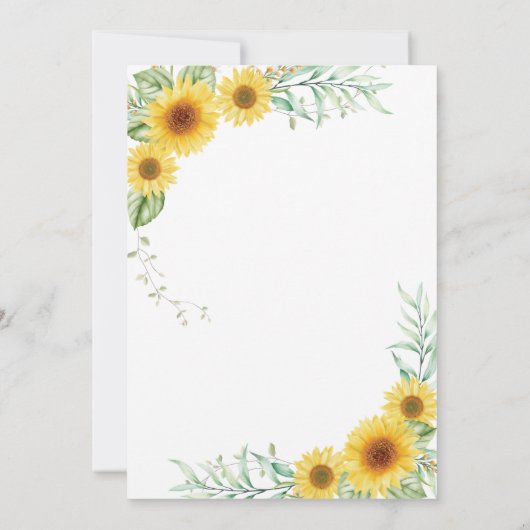 ひまわりパーティの招待状付き引退 招待状 (裏面)