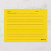 ひまわりパープルダマスクレシピカードfor the Bride ポストカード (裏面)